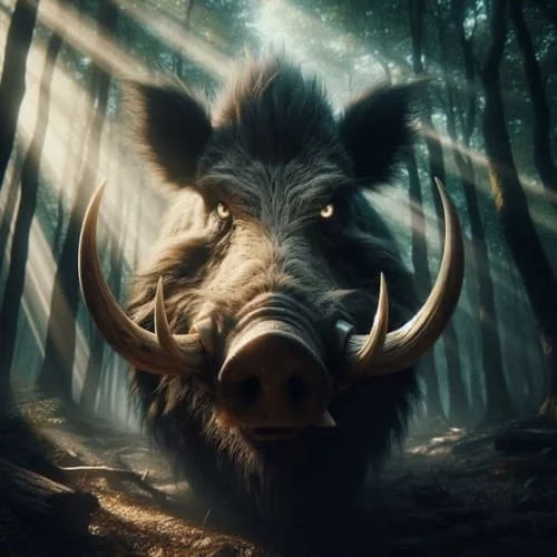 Il cinghiale di Erimanto, protagonista della quarta de Le dodici fatiche di Ercole