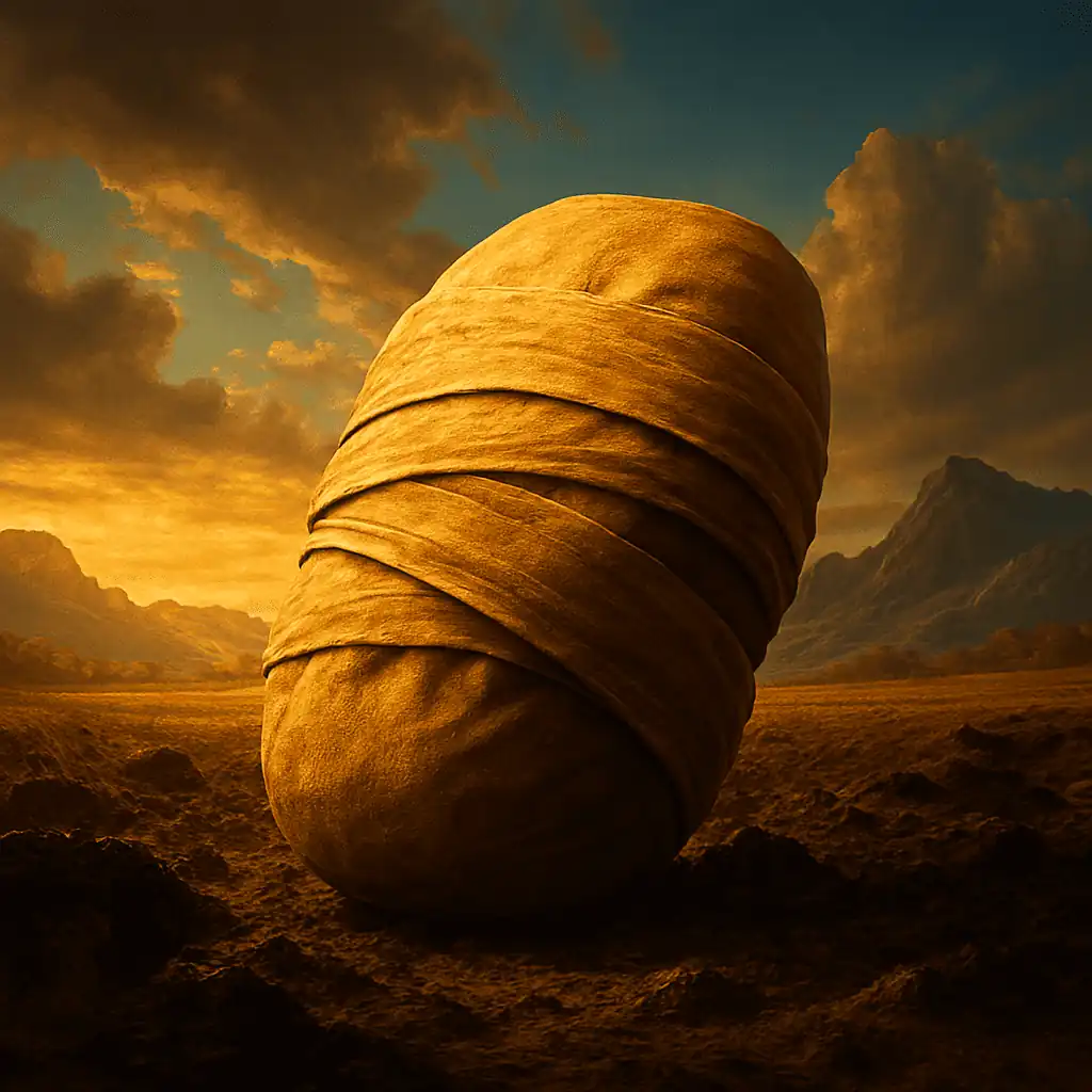 Crono 3 La pietra avvolta in fasce che Crono ha ingoiato al posto di Zeus