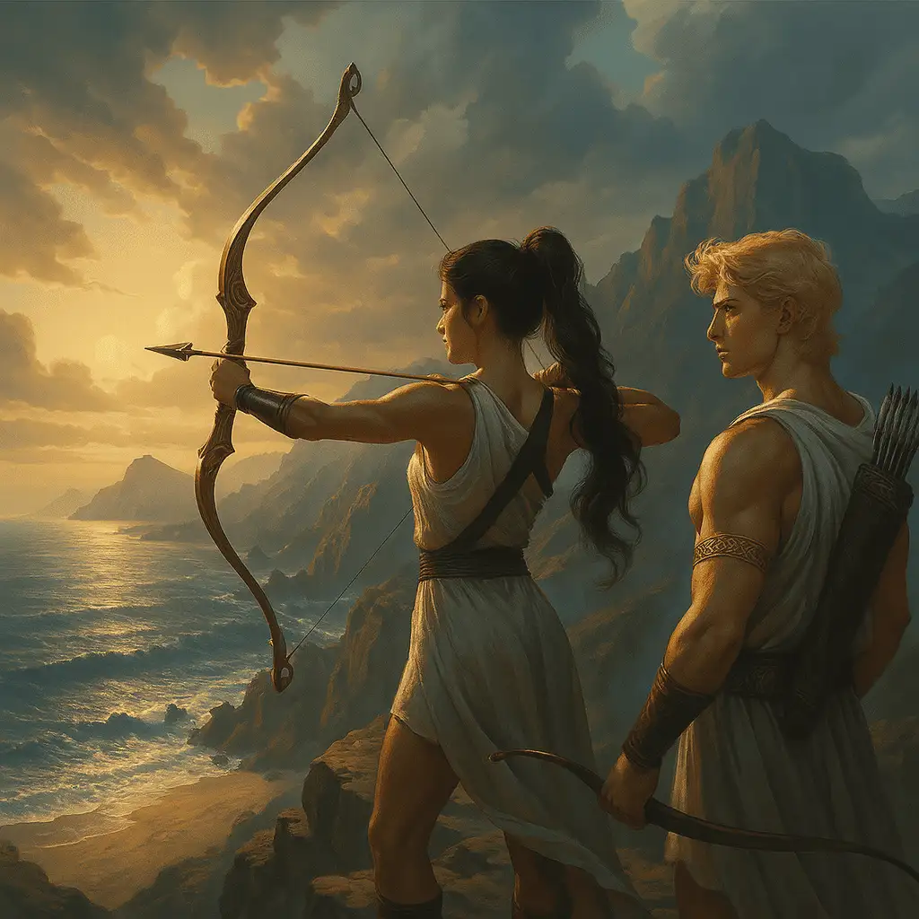 Costellazione di Orione 4 Apollo e Artemide nel mito di Orione