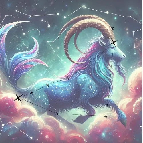 Costellazione del Capricorno 1 costellazione del capricorno a colori spaziali