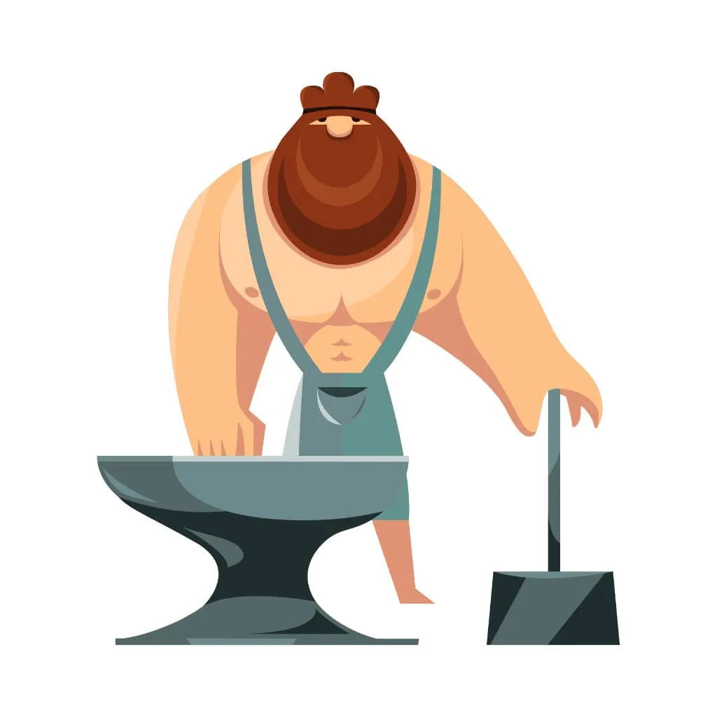 icona dio Efesto o Vulcano