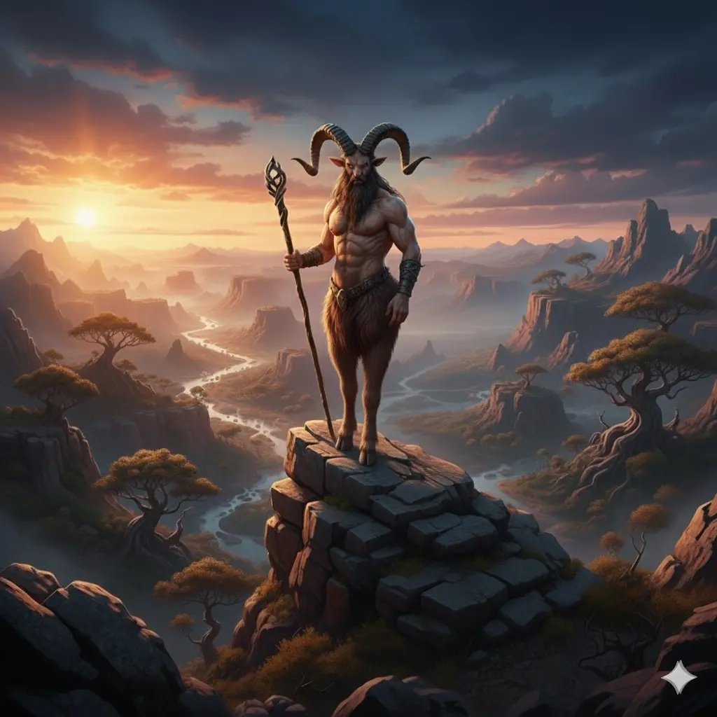 Pan e Siringa 1 Il dio con la zampogna Pan, immagine per il mito di Pan e siringa