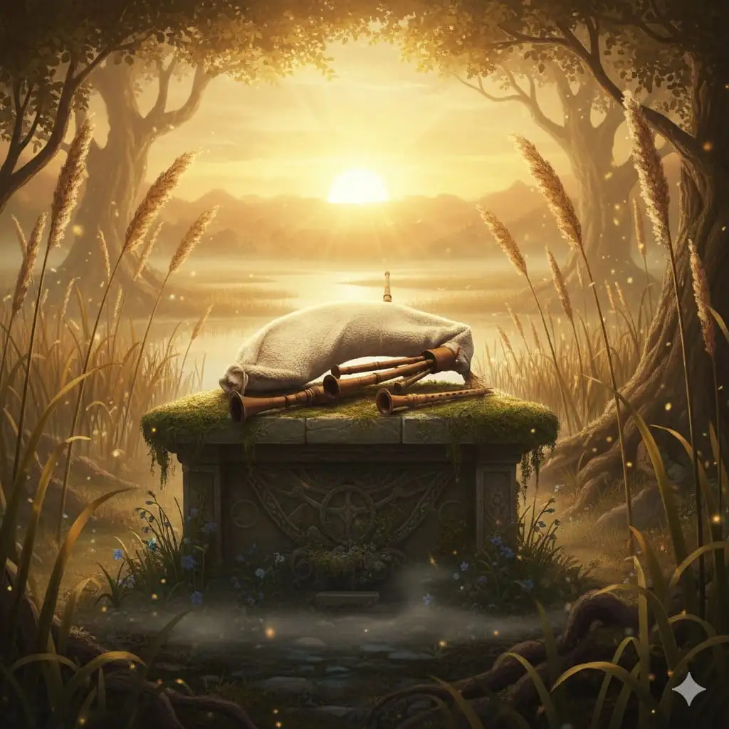 Pan e Siringa 3 Immagine di una zampogna che deriva dal mito di Pan e Siringa, con protagonista il dio con la zampogna