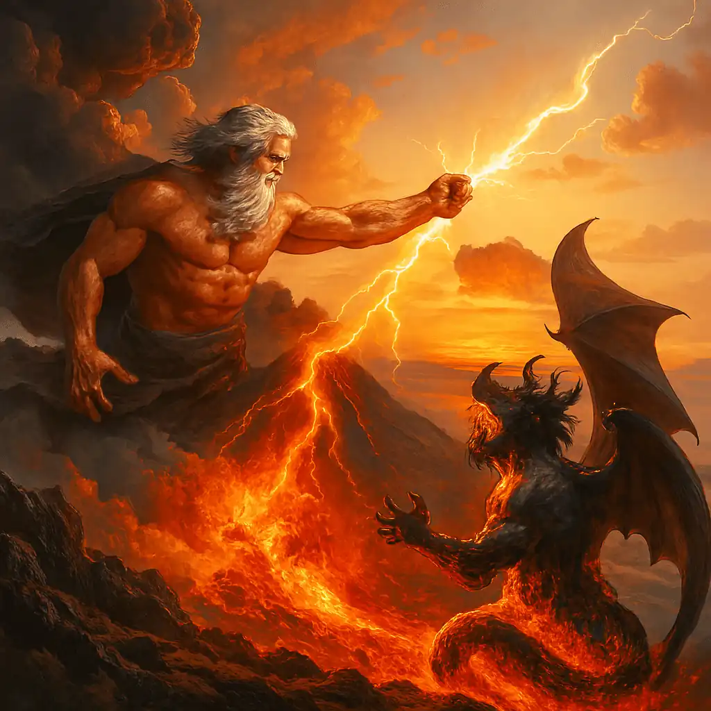 Costellazione dei Pesci 2 Lotta tra Zeus e il mostro Tifone