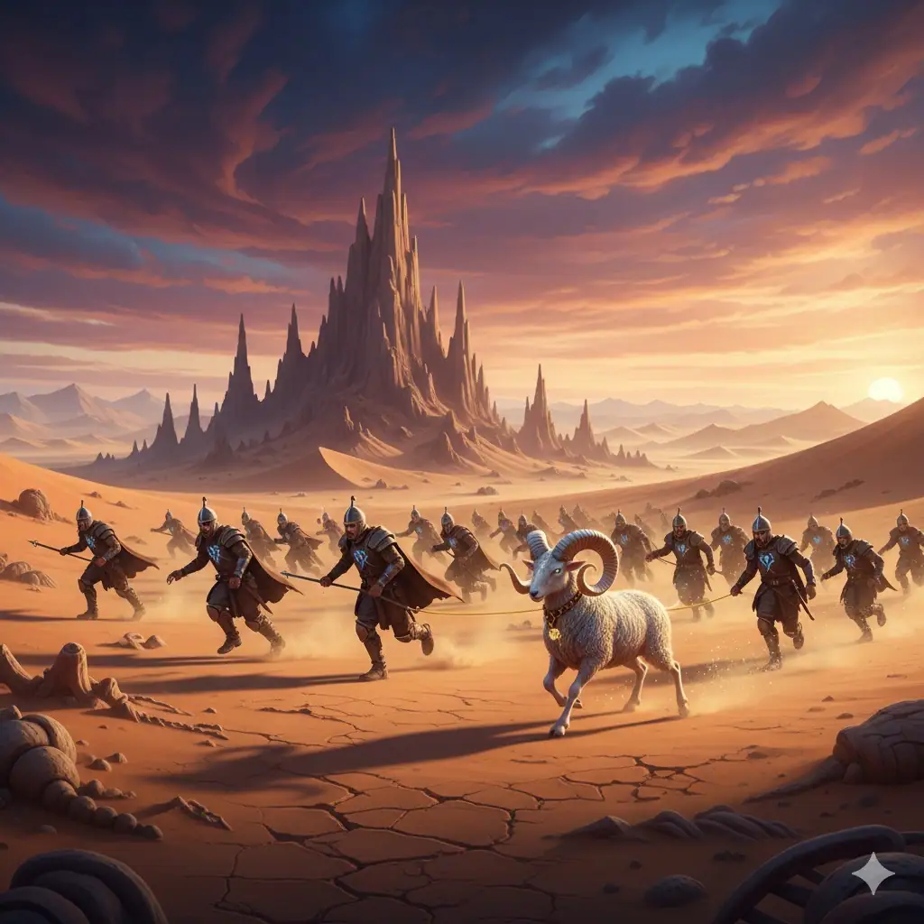 Costellazione dell'Ariete 3 I soldati di Dioniso inseguono l'ariete che poi formerà la costellazione dell'Ariete