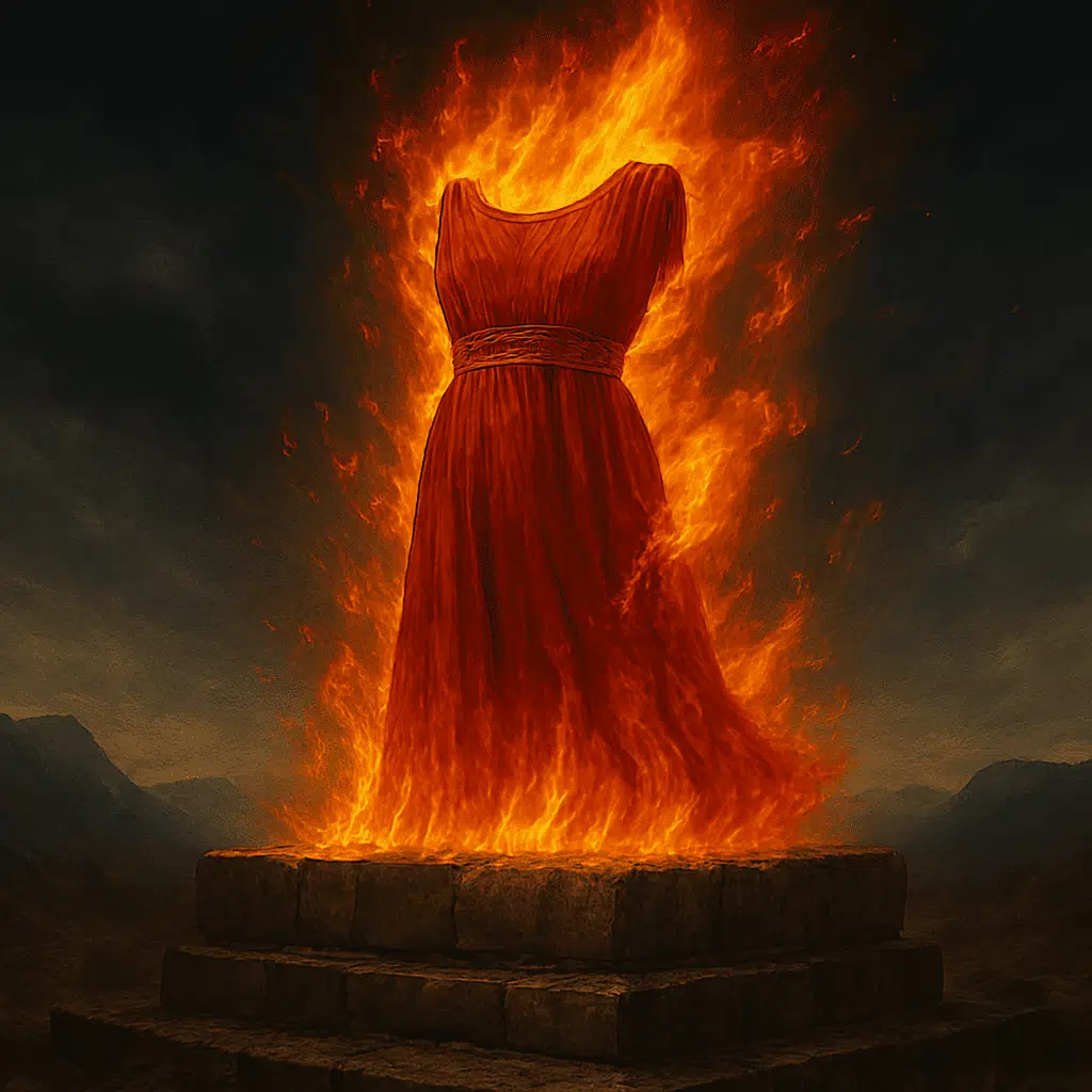 Il peplo donato da Medea a Glauce avvolto dalle fiamme