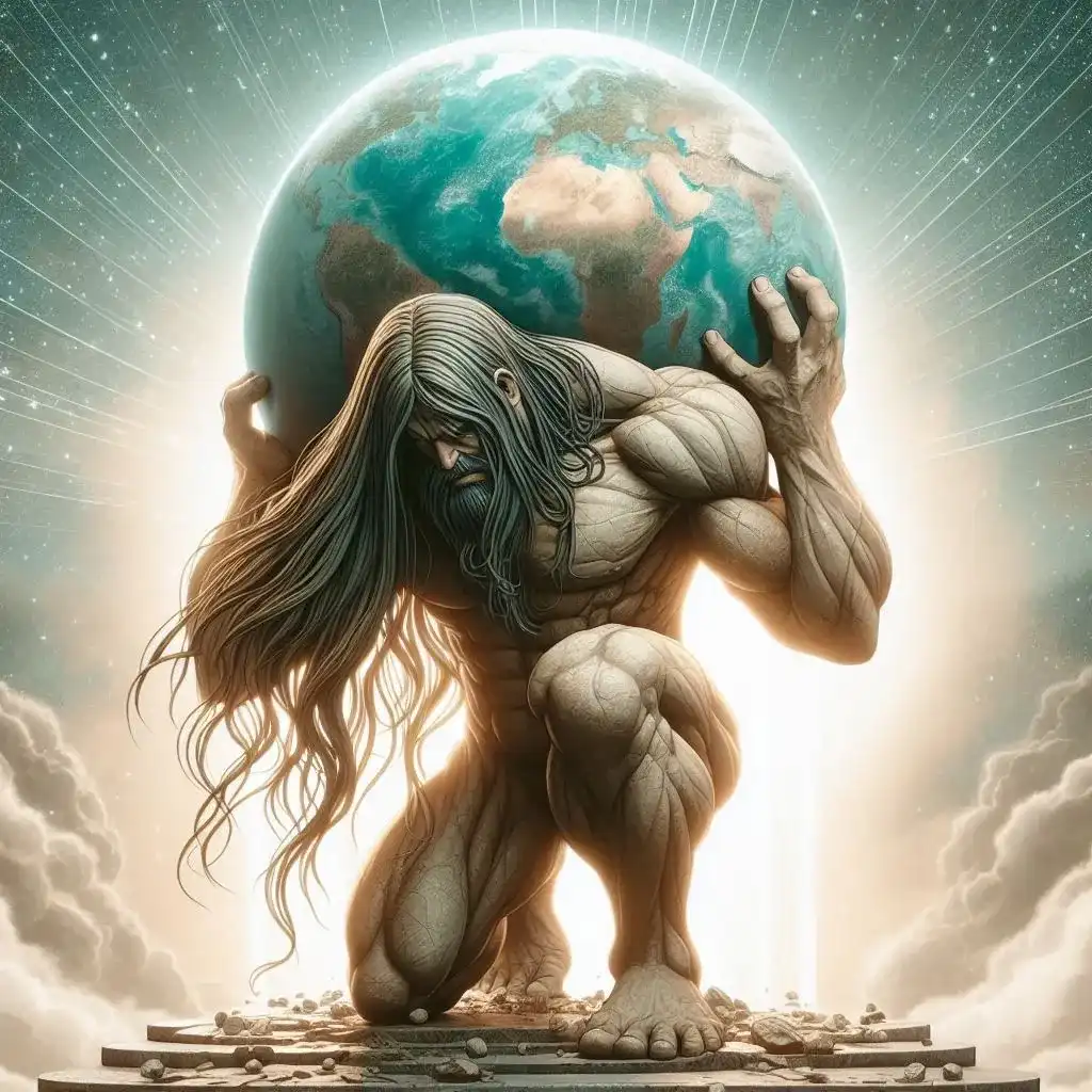 Atlante mitologia regge il mondo