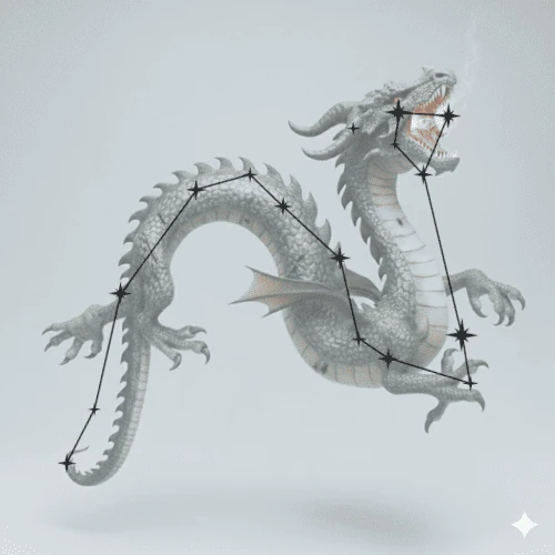 Rappresentazione della costellazione del Drago