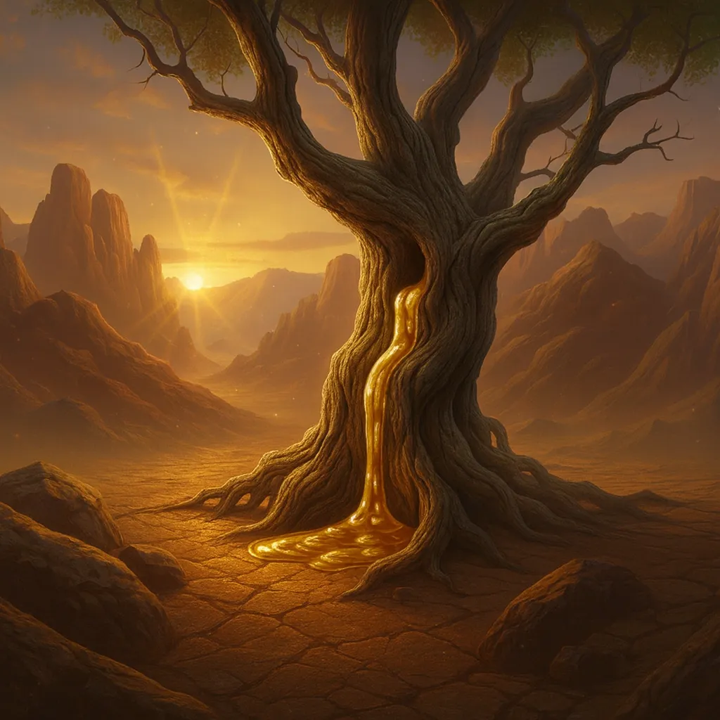 il mito di mirra: la mirra che sgorga da un albero