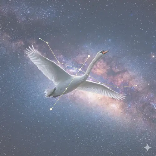 Rappresentazione della costellazione del cigno