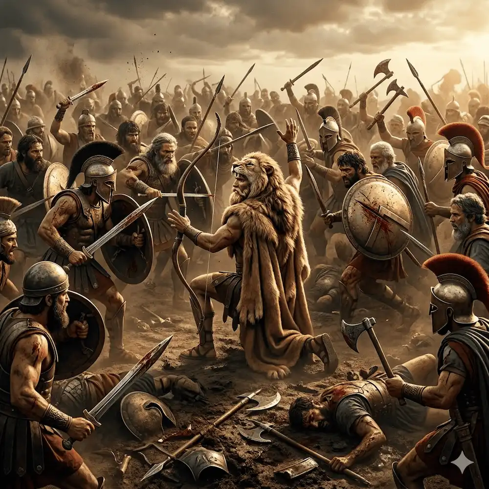 Costellazione di Ercole (Inginocchiato) 2 Costellazione di Ercole: l'eroe lotta con i Liguri