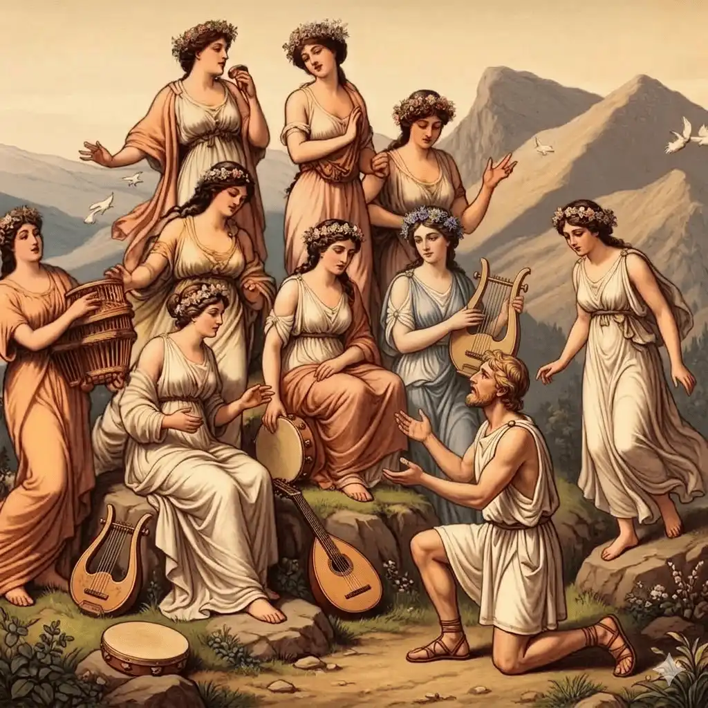 Costellazione di Ercole (Inginocchiato) 4 Inginocchiato costellazione: Tamiri e le Muse